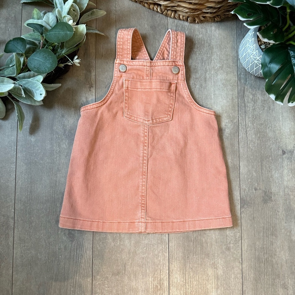 Y2K Old Navy Garment-Dyed Denim Jumper Dress Skirtall Overalls Baby Toddler Girl - Picture 12 of 13